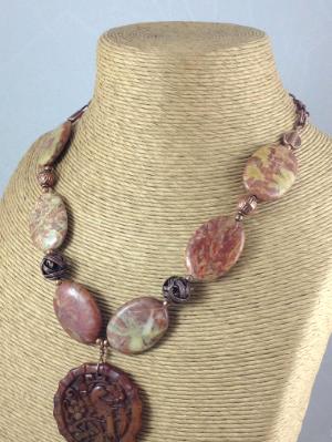 Red Creek Jasper and Copper Necklace