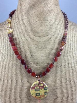 Carnelian and Copper Necklace